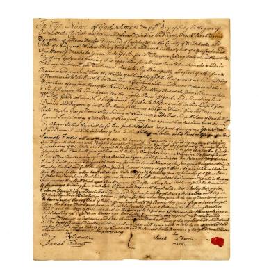 Probated will of Sarah Ferris, 1785