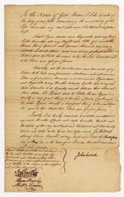 Probated will of John Crooke, 1785