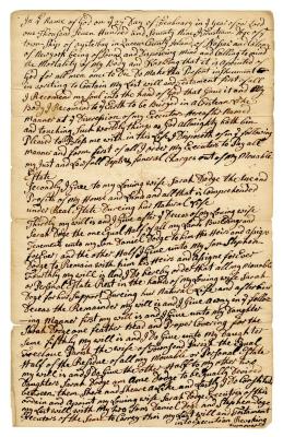 Probated will of Tristram Dodge, 1785