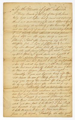 Probated will of Henry Carmer, 1785