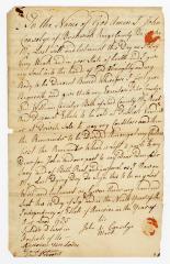 Probated will of John Conselye, 1785