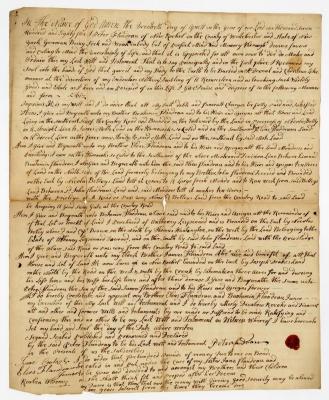 Probated will of Peter Flandrau, 1785