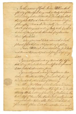 Probated will of William Cook, 1785