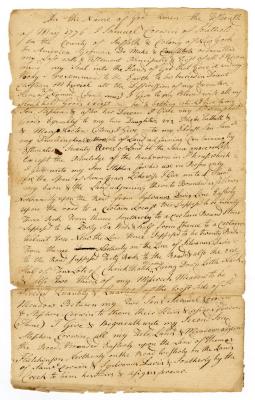 Probated will of Samuel Corwin, 1785