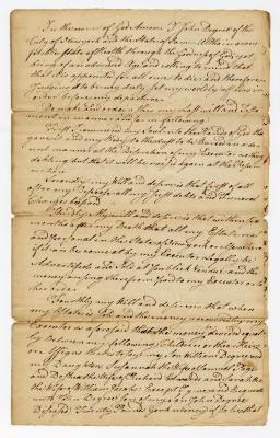 Probated will of John Degree, 1785