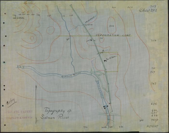 Topographical map of the Salmon River, Clinton County, N.Y.