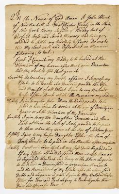 Probated will of John Hunt, 1785