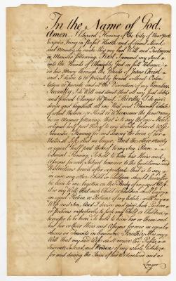 Probated will of Edward Fleming, 1785