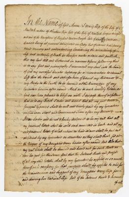 Probated will of Maria Kip, 1785