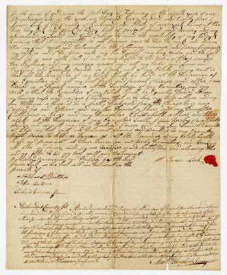 Probated will of James Lisk, 1785