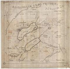 Map of the Adirondack Game Preserve, owned by the J&J Rogers Co., AuSable Forks