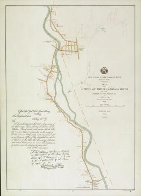 Map of the Survey of the Sacondaga [sic] River Between Station 484 and Station 551