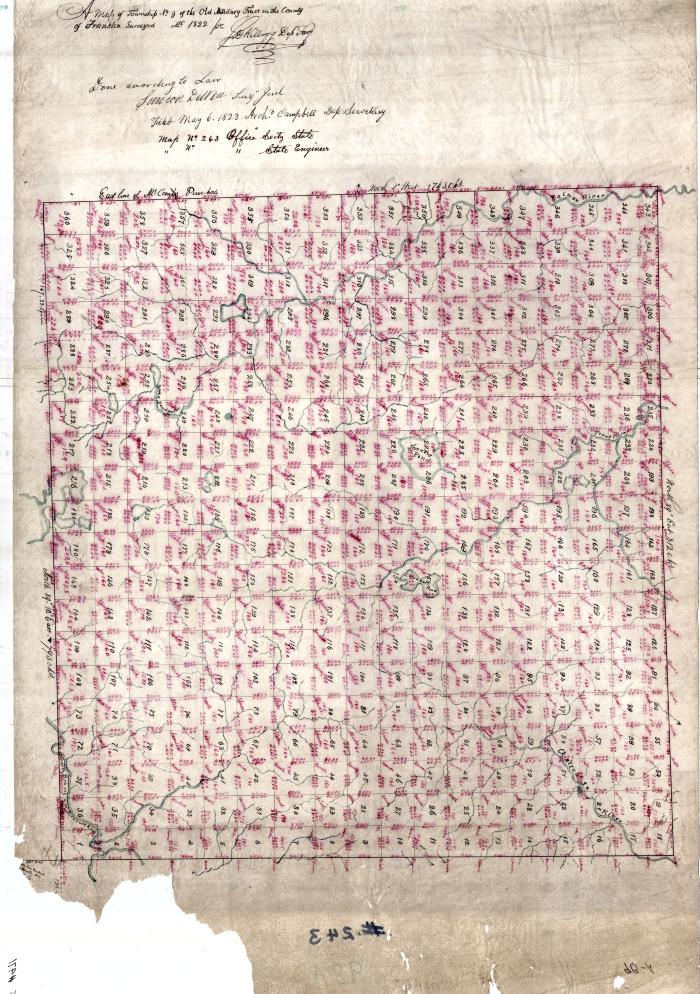 Map of Township No. 9 of the Old Military Tract in the County of Franklin