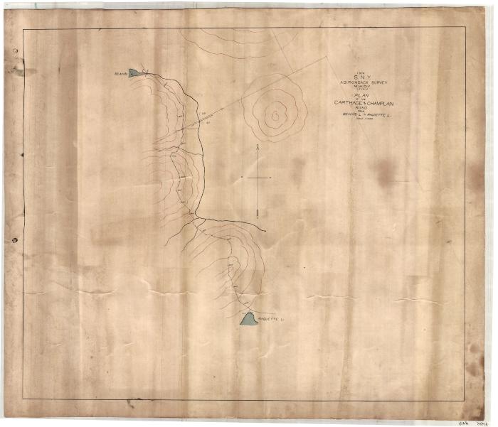 Plan of the Carthage and Champlain Road from Beach's Lake to Raquette Lake