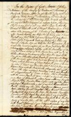 Probated will of Joshua Mesereau, 1785
