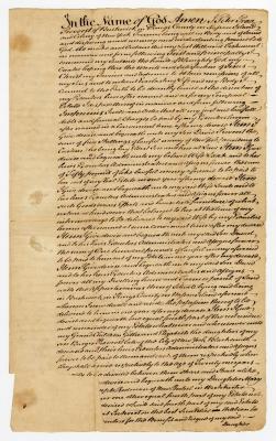 Probated will of Peter Praa Provoost, 1785