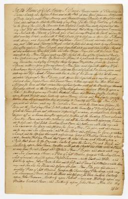 Probated will of David Roe, 1785