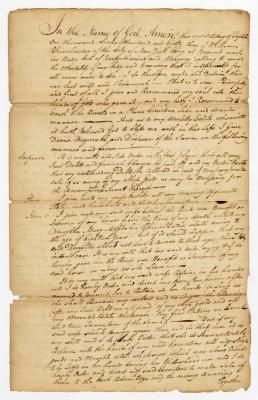 Probated will of William Rhinelander, 1785