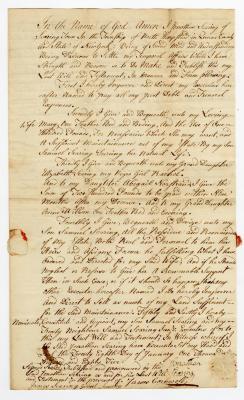 Probated will of Jonathan Searing, 1785