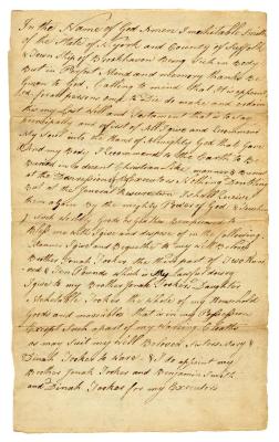 Probated will of Mehitable Smith, 1785