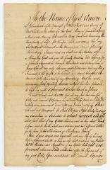 Probated will of John Smith, 1785