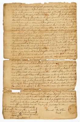 Probated will of Hannah Slone, 1785