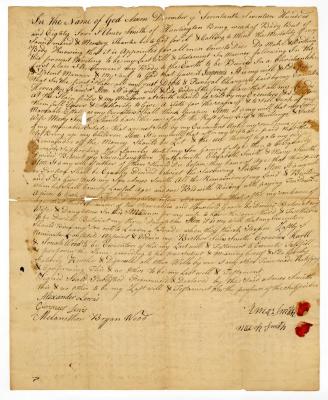 Probated will of Amos Smith, 1785