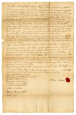 Probated will of William Townsend, 1785