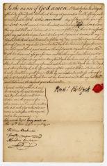Probated will of Rudolphus Van Dyck, 1785