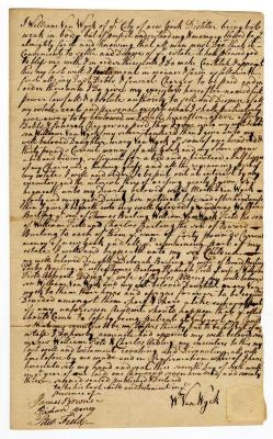 Probated will of William Van Wyck, 1785