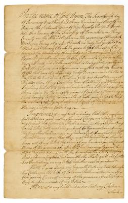 Probated will of Jacob Vanderhoeven, 1785