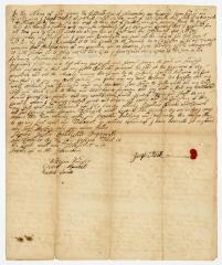 Probated will of Joseph Tillot, 1785