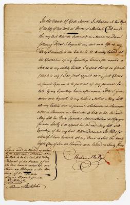 Probated will of Abraham A. Van Wyck, 1785