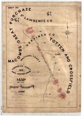 Map Showing the Western Boundary Line of Totten and Crossfield's Purchase