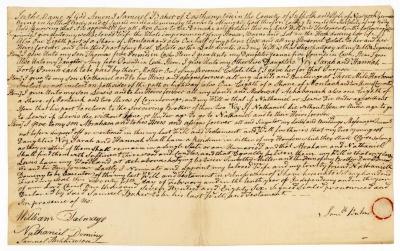 Probated will of Samuel Baker, 1786