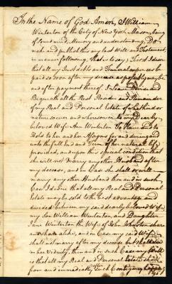 Probated will of William Winterton, 1785