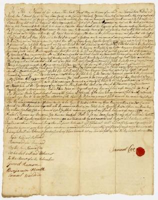 Probated will of Samuel Coe, 1786