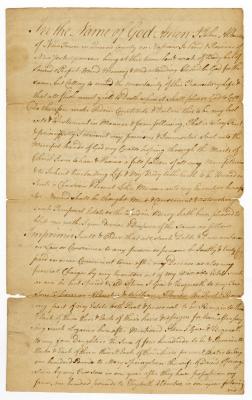 Probated will of John Burtus, 1786