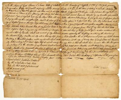 Probated will of Isaac Wells, 1785
