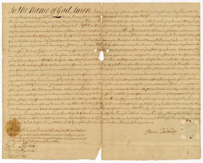 Probated will of Adam Bolderridge, 1786