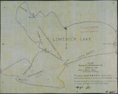 Map Showing Ice Measurements of Limekiln Lake