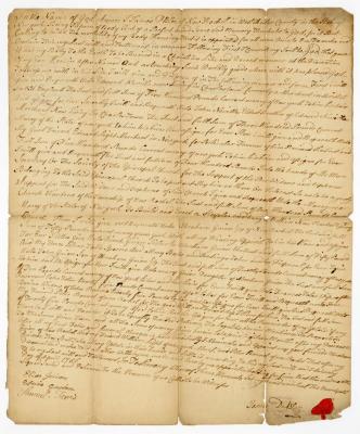 Probated will of James Deblez, 1786