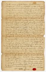 Probated will of William Field, 1786