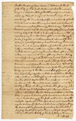 Probated will of Willem Gilbert, 1786