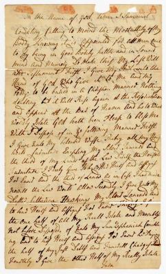 Probated will of Samuel Conkline, 1786