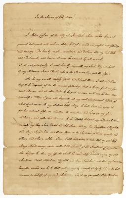 Probated will of Peter Colon, 1786