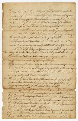 Probated will of Elizabeth Golder, 1786