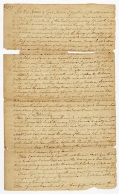 Probated will of Jonathan Griffin, 1786