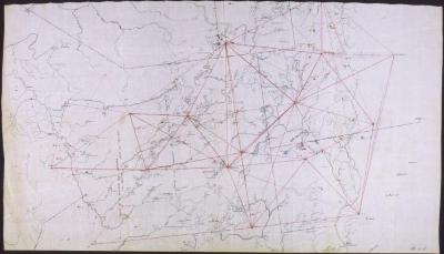 Central Adirondack Triangulation Network Diagram with Primary Triangulation Station Names