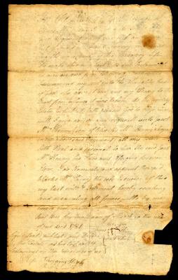 Probated will of James McKenny, 1786